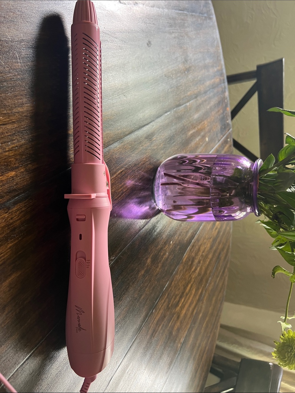 Pink Hot Air Curling Brush — Smooth, Easy Styling Mermade Hair air curler new